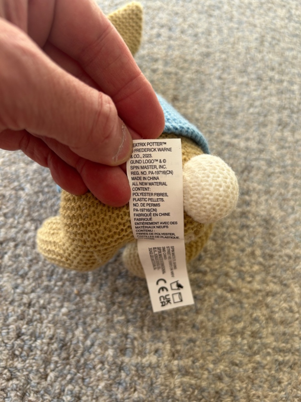 Gund - The world of Beatrix Potter Knit Peter Rabbit stuffy toy - Picture 4 of 4